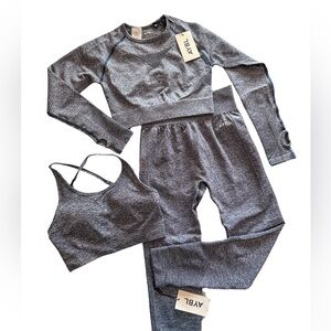 ABYL Motion Seamless Activewear Set Size M (Bra + Leggings + Crop Top)